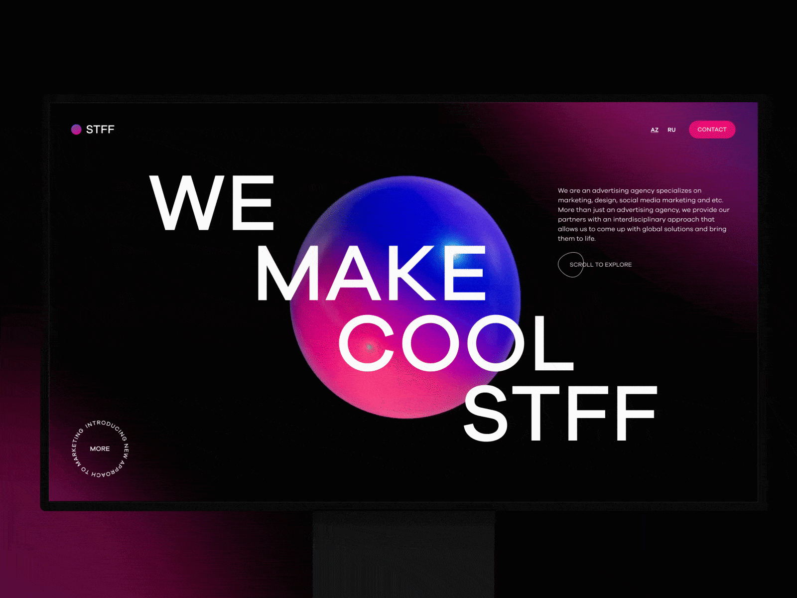 STFF Agency 3d animation design logo motion graphics typography ui ux web