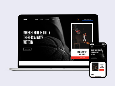 NBA - Website for SMG basketball nba responsive sport typography ui ux website