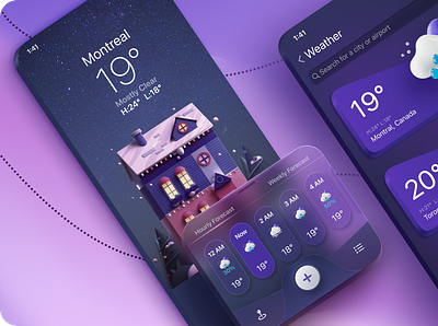 Weather App UI app appdesign design figma figmaui practice rebound ui uidesign userinterface ux