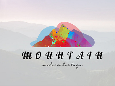 Mountain Watercolor Logo