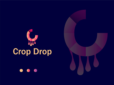 Crop Drop minimal logo branding design graphic design identity illustration logo logo design ui vector vector logo