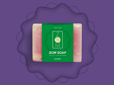 ZOM SOAP blackberry branding cucumber lemon logo organic soap rock salt soap