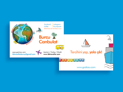 gezitozu.com® corporate identity envelope folder logo palm personal card plane shark sticker train travel world