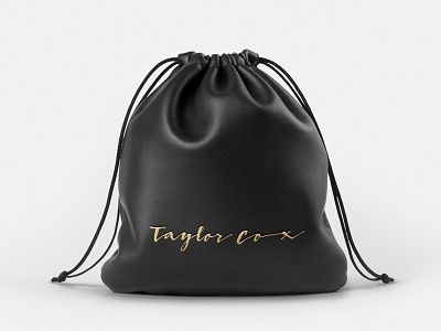 Taylor Cox handwritten leather lettering logo