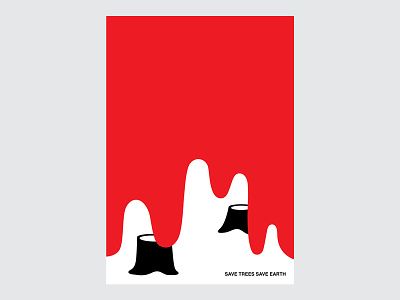 Poster for 365 Days blood minimalposter minimalposterdesign poster posterdesign saveearth savetrees tree