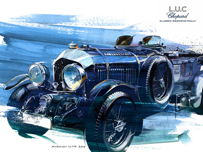 Bentley Blower illustration car car artwork car draw car illustration classic car illustration key visual