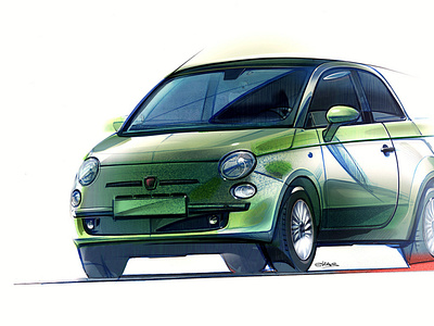 Fiat 500 sketch