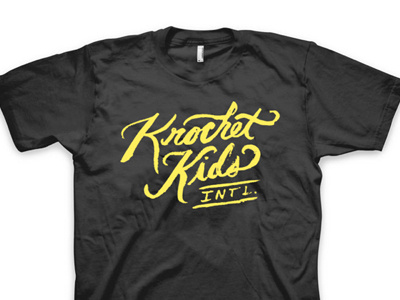 Krochet Kids intl. brush hand drawn lettering script tshirt