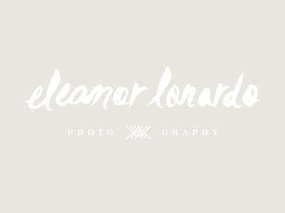 Final Eleanor Lonardo logo brush identity lettering logo photographer script