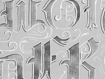 Wonderful blackletter hand drawn lettering