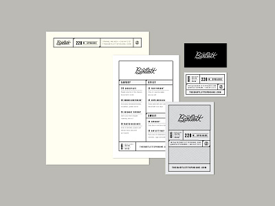More Bartlett Stationery - large version attached branding business cards identity letterhead menu stationery