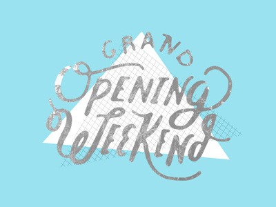 Opening Weekend drawing hand drawn lettering