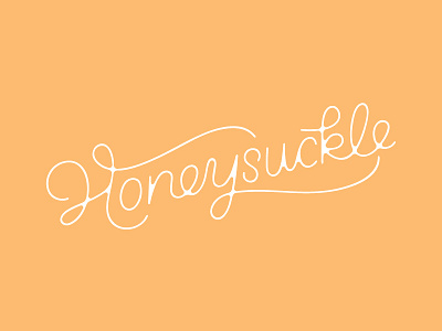 final Honeysuckle type custom lettering identity lettering logo logotype script
