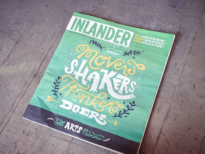 Inlander Fall Arts Preview custom lettering editorial hand drawn lettering script texture