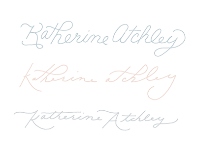 KA hand drawn lettering script signature