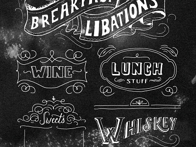 Menu Lettering casper fry custom lettering flourish lettering menu spokane vintage