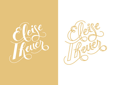 Eleise Theuer - WIP elegant identity lettering logo script