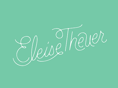 Eleise Logo custom lettering elegant lettering logo script
