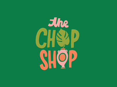 Chop Shop logo branding hand drawn illustration lettering logo