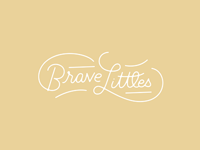 Brave Littles identity lettering logo script