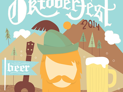 Oktoberfest poster bavarian beer illustration oktoberfest poster spokane ukulele