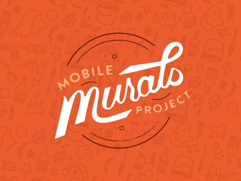 Mobile Murals WIP spokane logo identity branding script lettering hand lettering custom lettering