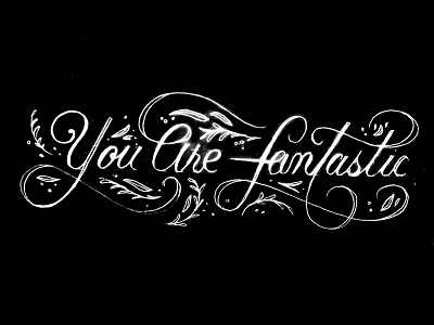 Fantastic elegant hand drawn lettering pretty script type