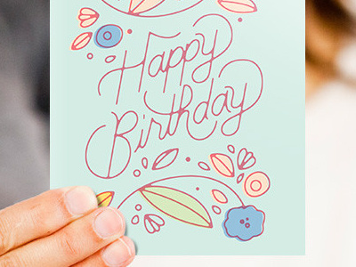 Help Ink Birthday card birthday card card hand drawn happy birthday help ink lettering