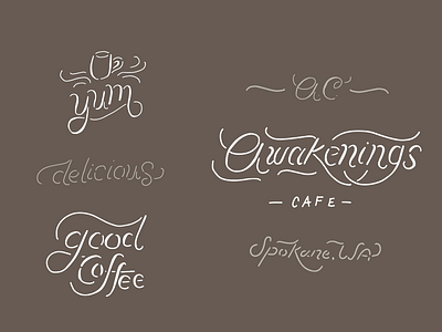 Hand drawn coffee stuff branding cafe coffee coffee shop hand drawn lettering logo script