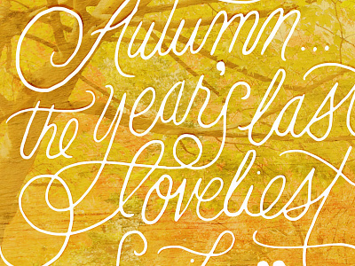 Fall lettering script