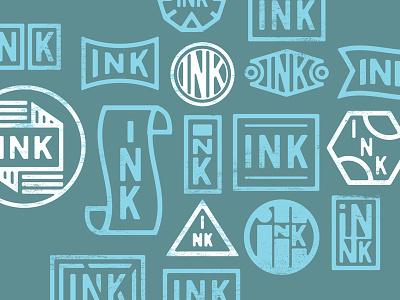 INK emblem identity ink logo stamp