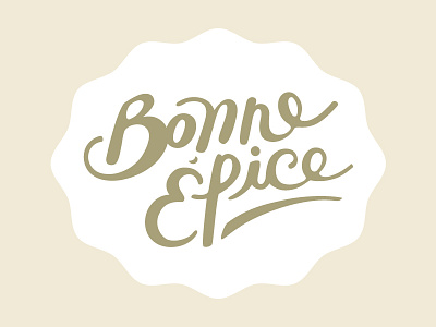 Bonne Épice hand drawn lettering script spice