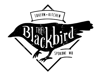 Blackbird bird logo texture