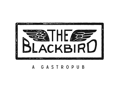 blackbird logo - unused branding logo texture vintage