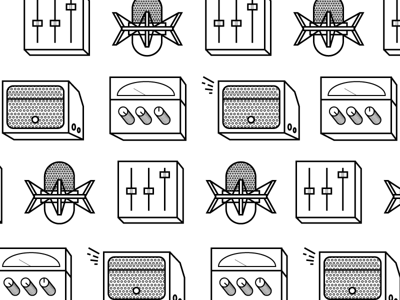 audio stuff illustrations microphone speaker vector