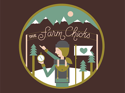Farm Chicks - Souvenir Shirt adventure camp illustration spokane tshirt