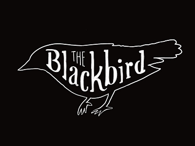 The Blackbird final logo blackbird brand branding identity logo restaurant spokane