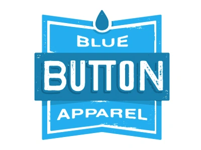 Blue Button branding clothing identity logo screen print spokane