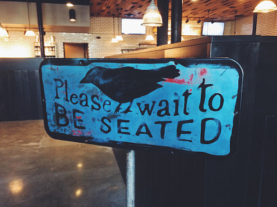 The Blackbird - vintage repurposed sign blackbird restaurant sign signage spokane