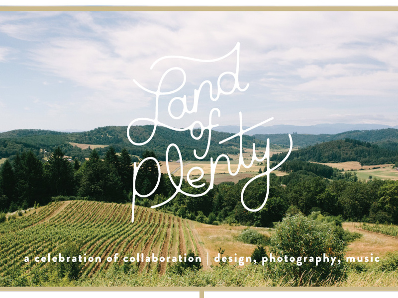 Land of Plenty - a celebration of collaboration