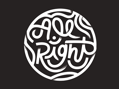 All Right hand lettering lettering