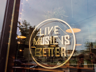 Live Music is Better signage spokane the bartlett type