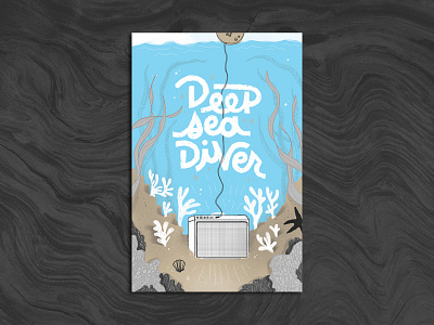 Deep Sea Diver Poster bartfest bartfest poster show deep sea diver illustration ocean spokane under the sea
