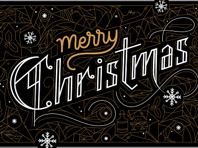 Merry Christmas christmas holiday lettering typography