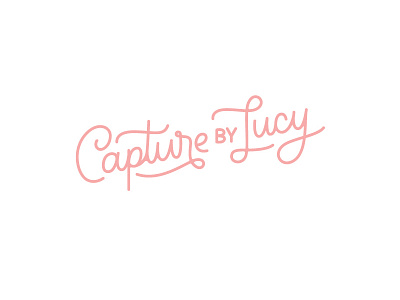 Capture by Lucy logo custom lettering identity lettering logo script