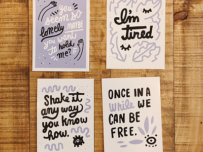 lyric prints band hand lettering lettering music type
