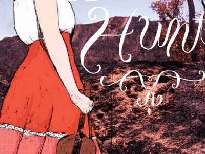 Phoebe Hunt 2 album art illustration typography