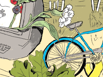 Flowers and Bikes.