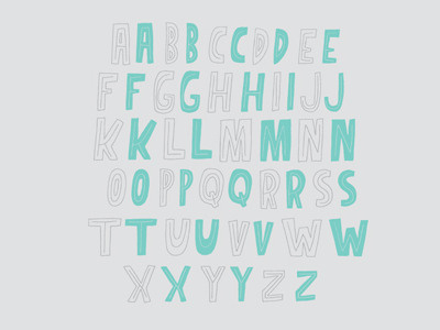 Letters typography