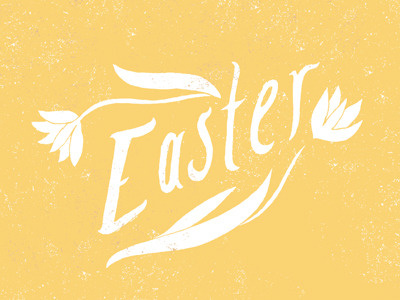 Easter easter texture typography